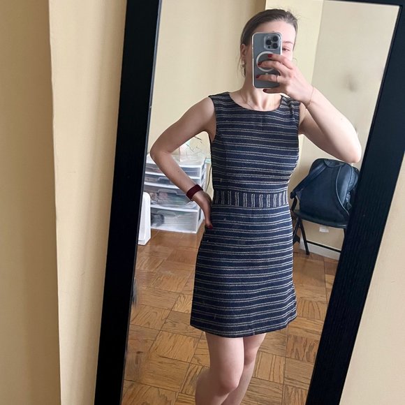 Warehouse Dresses & Skirts - Mini blue and black dress for fall